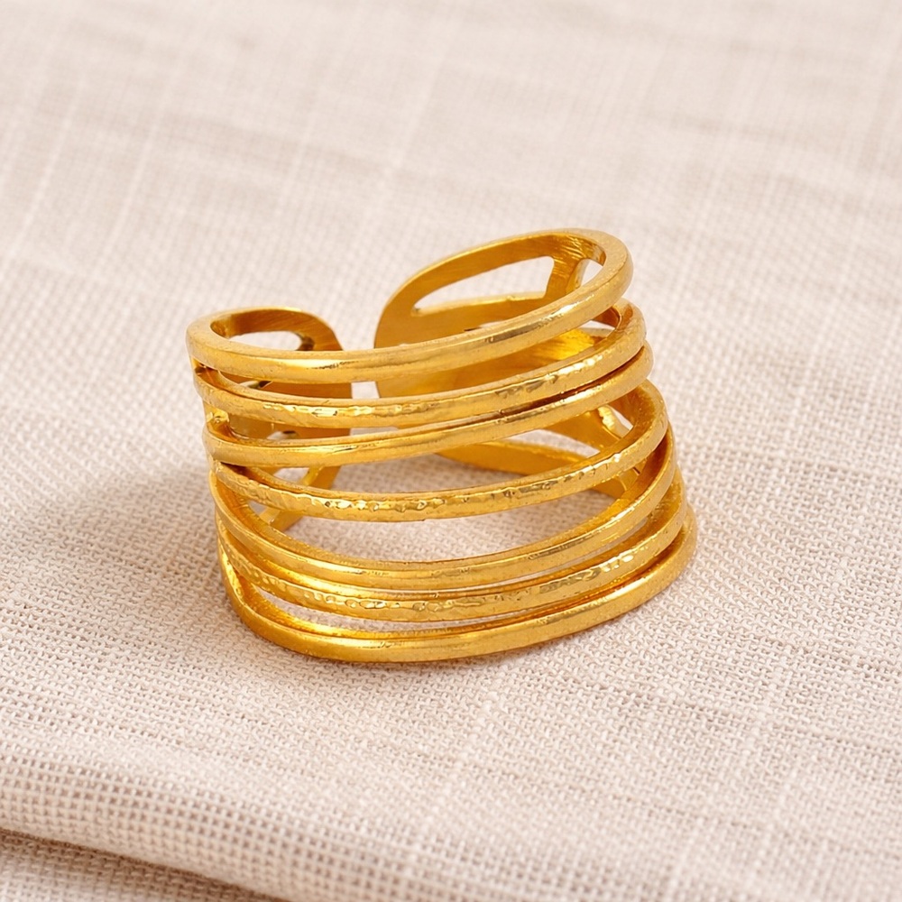 Elegant Gold-Tone Women's Ring